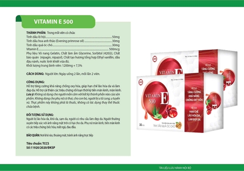 VITAMIN E ĐỎ 500