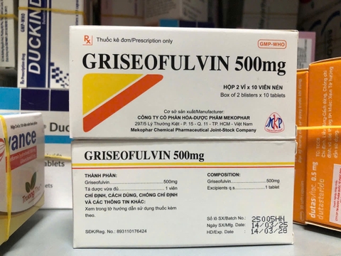 Griseofulvin 500mg 20 viên