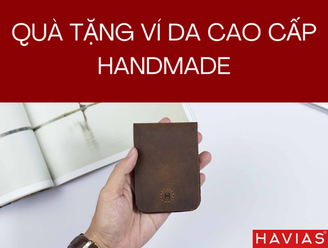 QUÀ TẶNG VÍ DA BÒ HANDMADE MÓN QUÀ NHIỀU Ý NGHĨA
