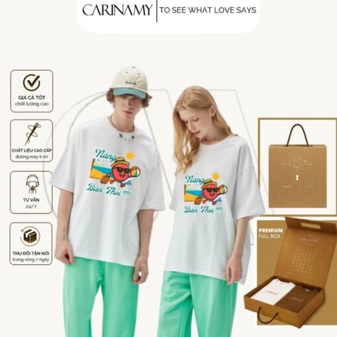 Áo thun SUMMER LYCHEE form rộng tay lỡ cotton 100%