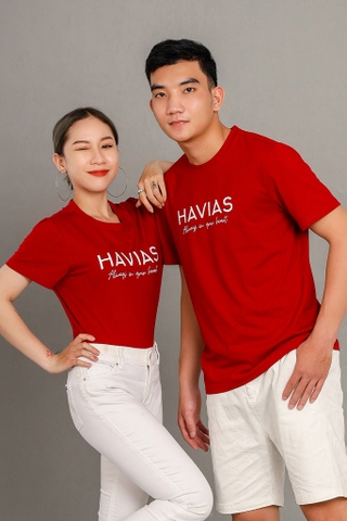 Couple Áo Thun Cotton HAVIAS Tag