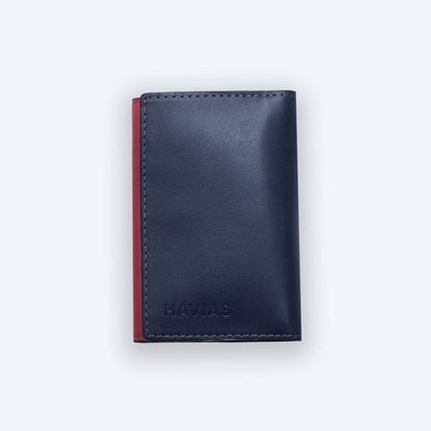 Bóp ví da thật nam nữ HAVIAS Ví da Eclipse Handcrafted Mini Wallet Đen