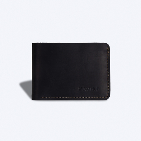 Ví da bò Vinclass2 Mini Wallet Đen