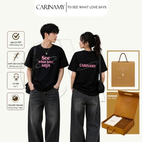 Áo in KIM TUYẾN TO SEE WHAT LOVE SAYS dòng Orbit (Vòng Xoay Vũ Trụ)