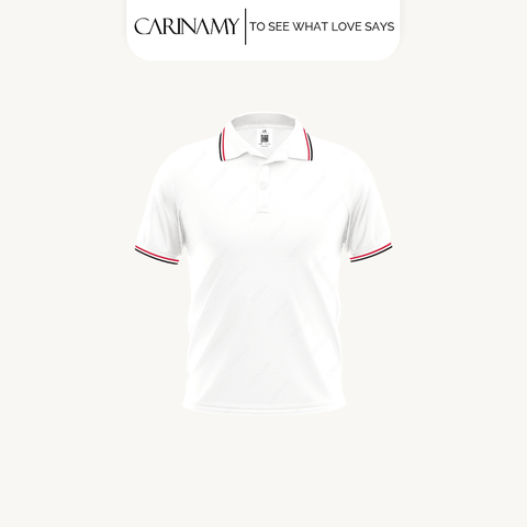 Áo polo phối sọc CARINAMY vải Lacoste