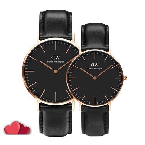 Đồng hồ cặp đôi DW Classic Black Sheffield Couple