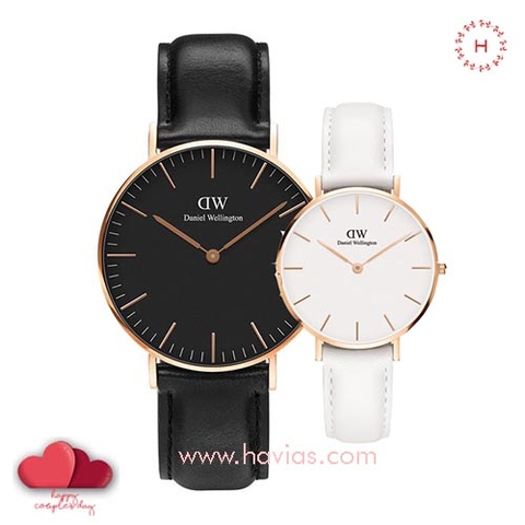 Daniel Wellington Classic Black vs Petite Bondi Couple 40mm/32mm