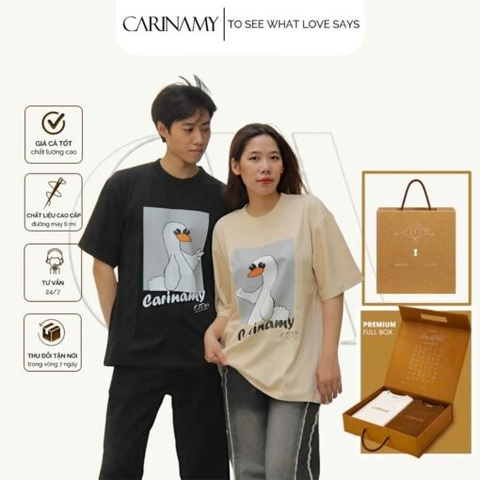 Áo thun couple CARINAMY form rộng DUCKIE