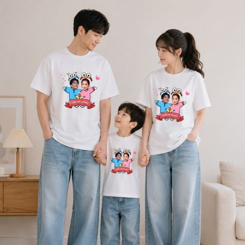 Áo thun gia đình I LOVE FAMILY