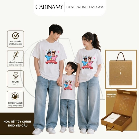 Áo thun gia đình I LOVE FAMILY