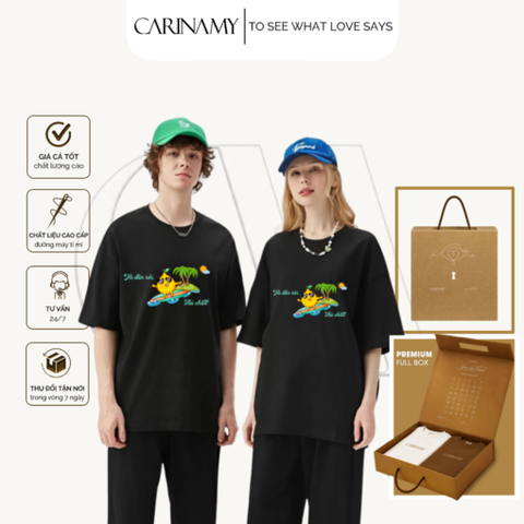 Áo thun SUMMER LEMON form rộng tay lỡ cotton 100%