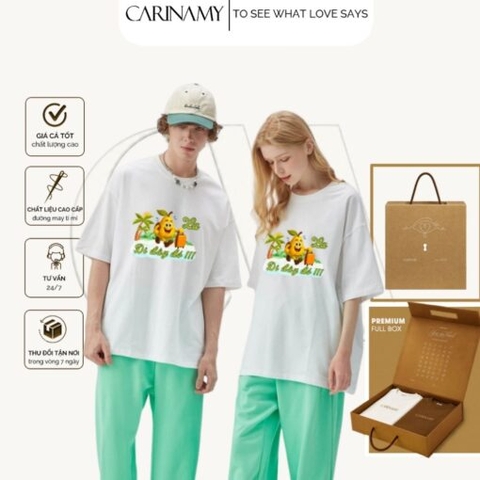 Áo thun SUMMER PEAR form rộng tay lỡ cotton 100%