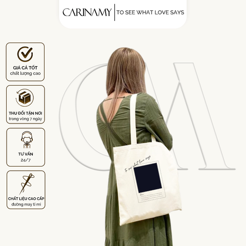 Túi tote CARINAMY in họa tiết