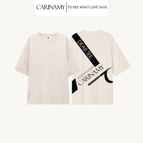 Áo thun couple  CARINAMY form rộng DEAR TEE