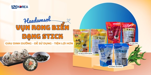 Giới Thiệu Dòng Sản Phẩm Rong Biển Kim Vụn Stick Hãng Haedamsol