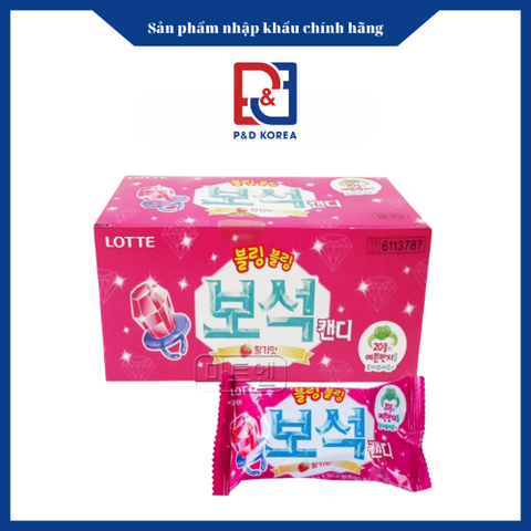 Lotte Kẹo nhẫn vị dâu 13g 보석캔디 딸기맛