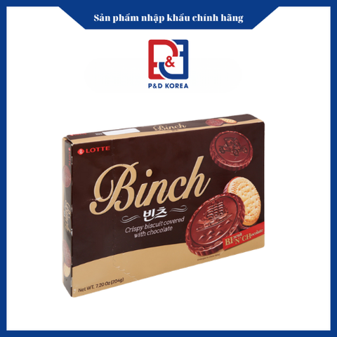 Lotte Bánh quy Binch socola 204g 빈츠
