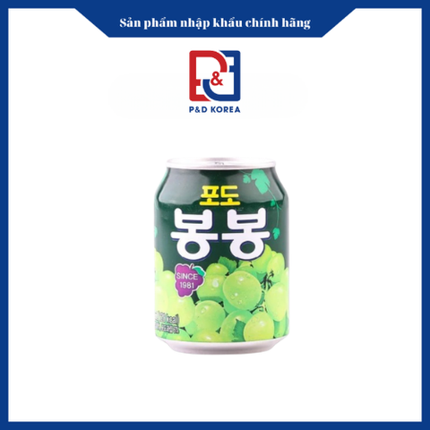 Ourh Haitai Nước nho xanh Bonbon lon 238ml 포도 봉봉