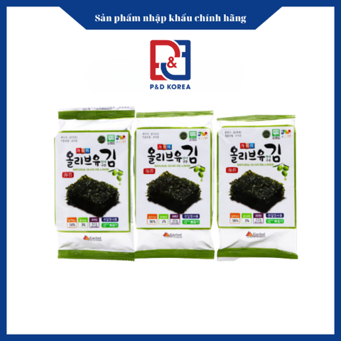 GRM Lá kim ăn liền dầu oliu Garimi (gói 3) 올리브유김