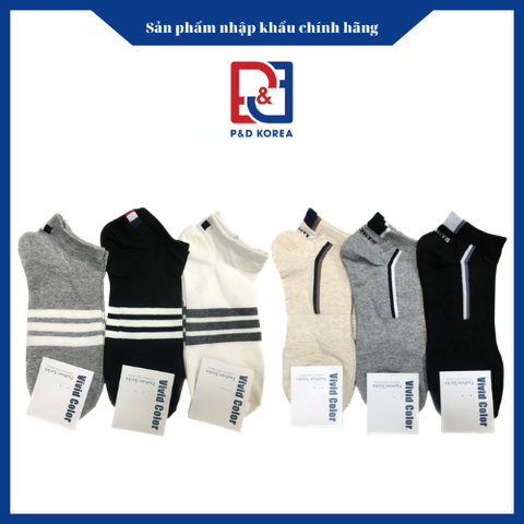 Tất nam cổ ngắn Vivid Color Fashion sock MỚI 양말