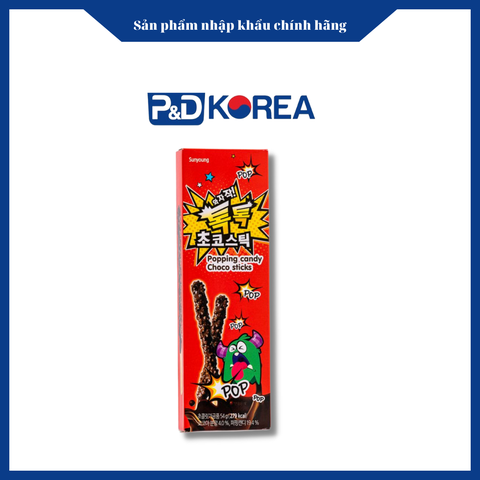 Sunyoung Bánh quy que popping candy choco sticks 54g hộp đỏ 선영팝 캔디초코스틱 레드박스