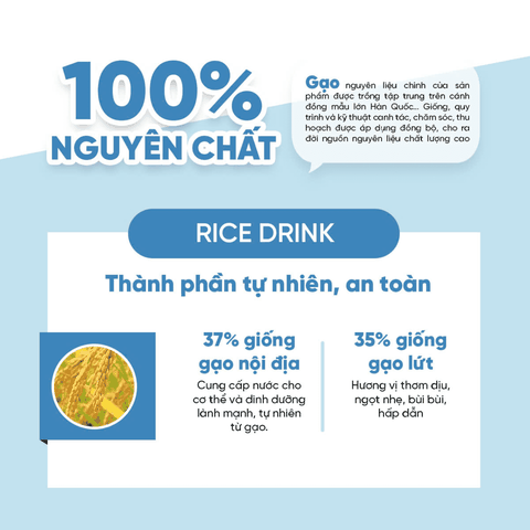 Deltop Nước gạo túi 230ml chính hãng Hàn Quốc