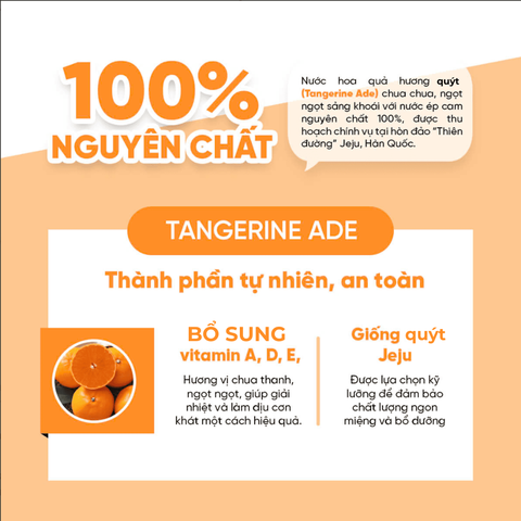 Jejufeel Nước giải khát quýt túi 230ml Tangerine Ade