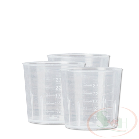 Cốc nhựa chia vạch đong dung tích 10ml / 30ml dung dịch lỏng bể cá tép thủy sinh