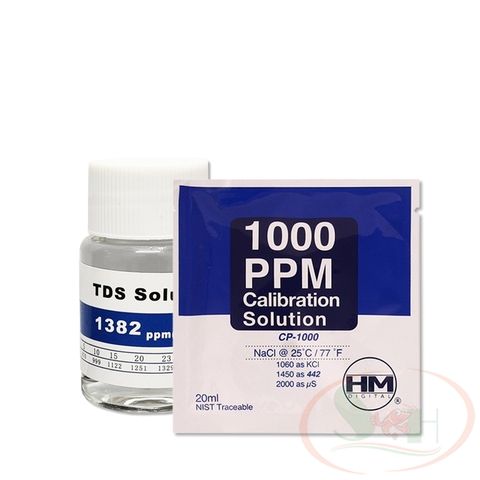 Dung dịch 1000, 1382 ppm hiệu chuẩn căn chỉnh thiết bị máy đo TDS