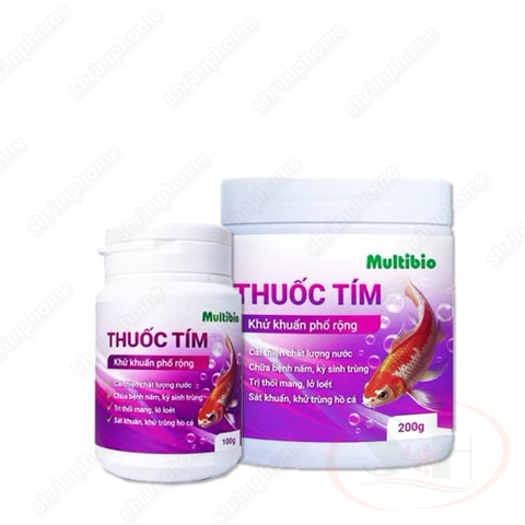 Thuốc tím Multibio khử khuẩn phổ rộng diệt nấm trị khuẩn bể cá cảnh nước ngọt