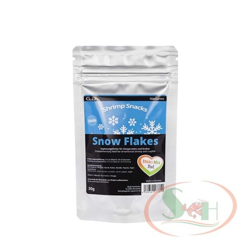 Thức ăn tép GlasGarten Snow Flakes Mix 3in1 vỏ đậu nành bí ngô bổ sung cho tôm cá tép cảnh