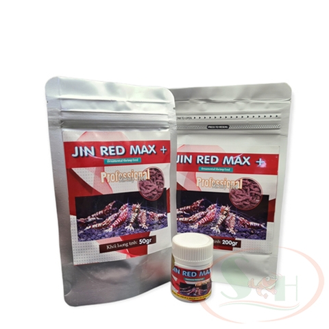 Thức ăn tép Min Jin Red Max+ Shrimp Feed tăng cường miễn dịch đề kháng cho tôm tép cảnh