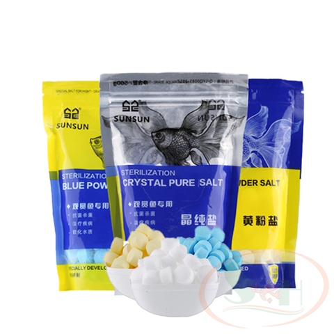 Viên nén muối khoáng Sunsun Sterilization Salt trị bệnh dưỡng cá tép