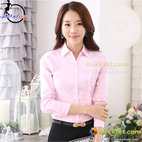 MV047 ÁO SƠ MI CÔNG SỞ .HỒNG