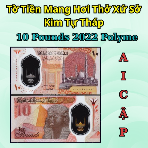 Ai Cập 10 Pounds 2022 Polyme – Tờ Tiền Mang Hơi Thở Xứ Sở Kim Tự Tháp