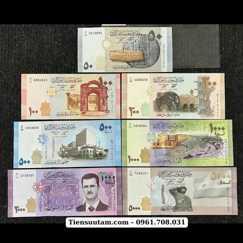 Bộ 7 tờ tiền Syria - SP008050