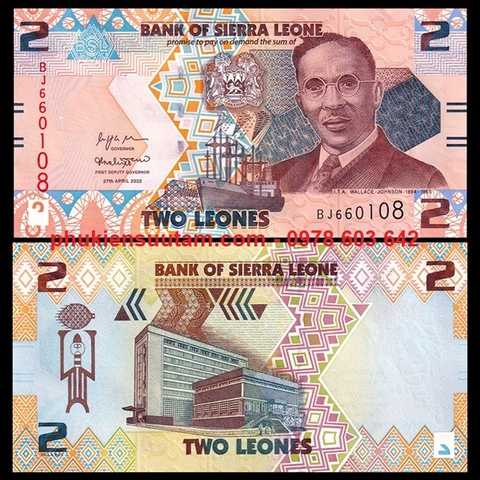 Sierra Leone 2 Leones 2022 UNC