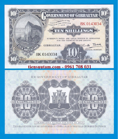 Gibraltar 10 shilling 2018 UNC