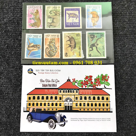 Bộ 8 tem Việt Nam chủ đề Con Vật