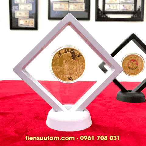 Khung Trưng Bày Xu Con Rắn HongKong Mạ Vàng