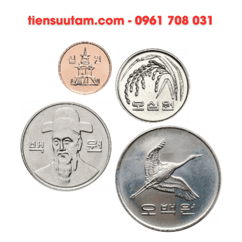 Bộ 4 Xu Korea - Hàn Quốc