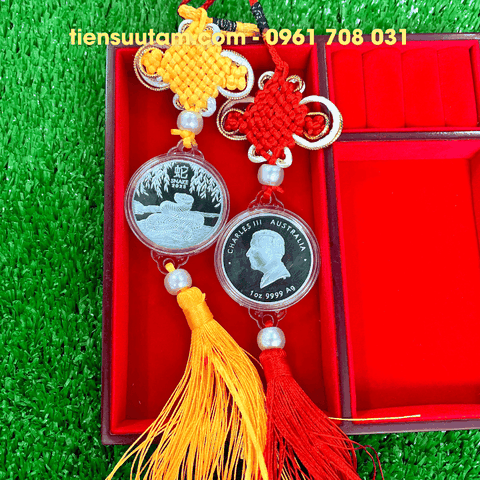 Dây Treo Xu Úc Hình Con Rắn Mạ Bạc