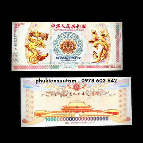 Tiền Lưu Niệm 100 Tỷ Tỷ Hình Long Phụng