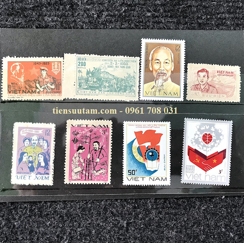 Bộ 8 tem Việt Nam Chủ đề Bác Hồ tem Ngẫu Nhiên