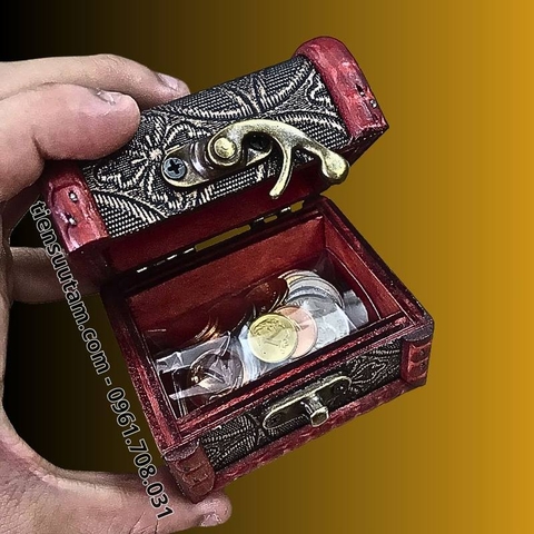 Hộp Rương Đựng Xu Mini Decor, Trang Sức Thủ Công