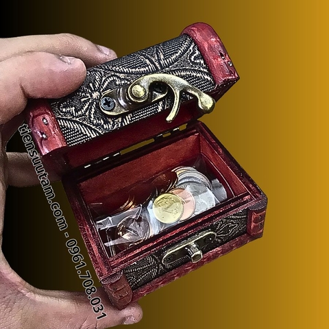 Hộp Rương Đựng Xu Mini Decor, Trang Sức Thủ Công