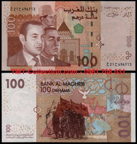 Morocco - Ma Rốc 100 Dirham 2002 UNC