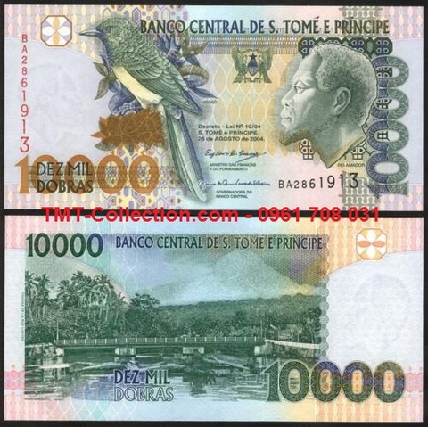 Saint Thomas And Prince 10000 Dobras 2004  UNC
