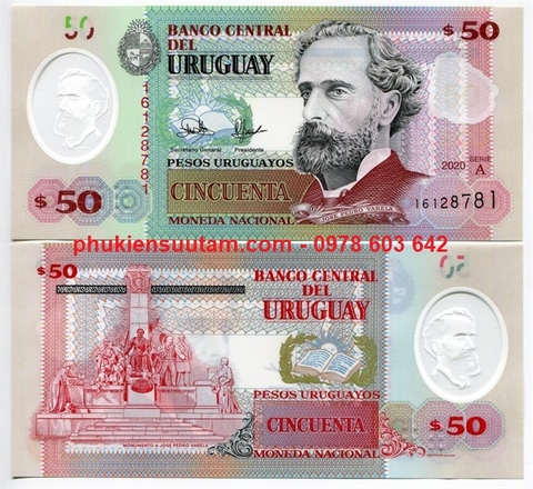 Uruguay 50 pesos 2020 UNC Polyme