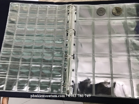 Combo bìa album và 10 phơi đựng 310 xu lớn nhỏ